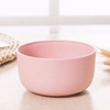 Creative wheat straw bowl thickened and anti -drop rice bowl soup bowl soup bowl of instant noodle bowl plastic round wheat incense bowl