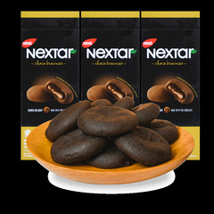 麗芝士納寶帝布朗尼風味注心曲奇印尼進口零食軟心趣112g夾心餅乾