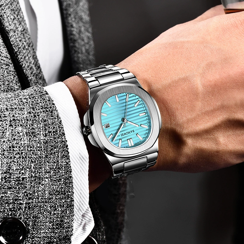 Men's quartz watches, swiss watch, fashionable trend steel belt, waterproof high quality men's watch