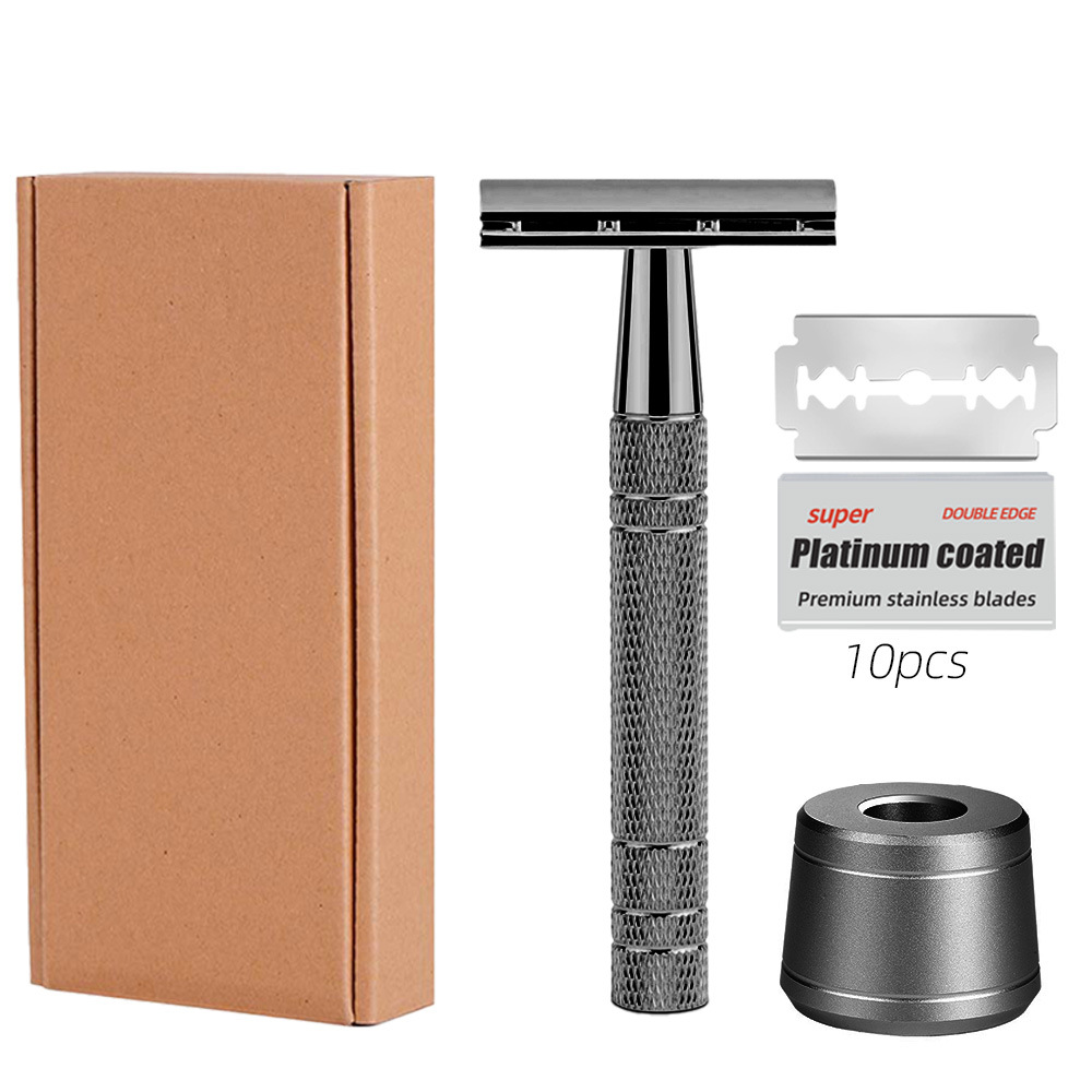 アマゾントップの髭剃り手動髭剃りレトロ髭剃りプラチナ両面刃髭剃り