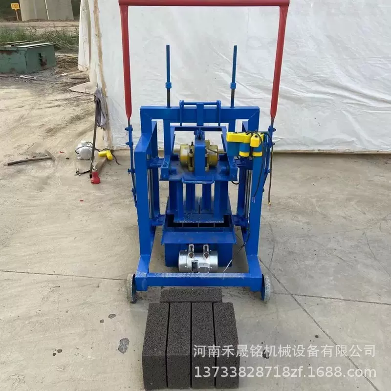 出口移动式制砖机小型空心压砖机混凝土砌块砖机生产线