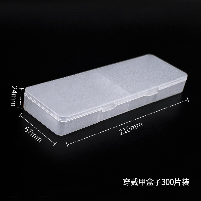 Caja de uñas Nail Nail Wear Caja de almacenamiento de uñas Joyas Caja de joyería Caja de herramientas de plástico transparente de rejilla múltiple al por mayor