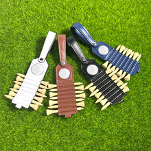 定制高尔夫球钉收纳皮套7支装空白球标球座户外运动配件球钉吊牌