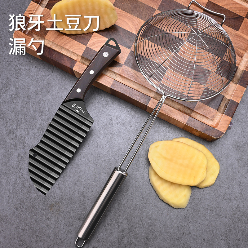 Cortador de papas en forma de onda Langya - Cortador de papas fritas, cortador especial en forma de flor - Venta directa