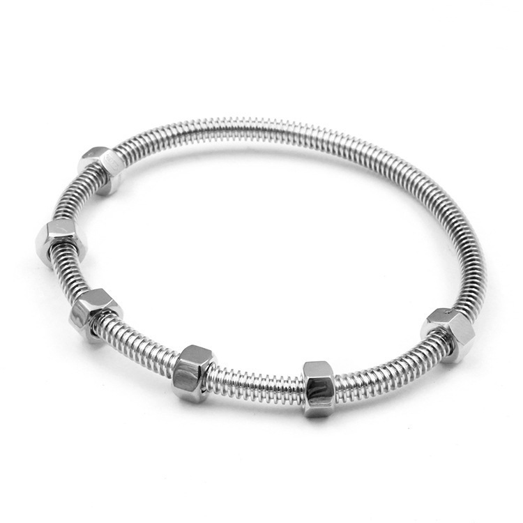 Titanium Steel Material Solid Color Pattern Hip-Hop Retro Solid Color Titanium Steel Plating Men's Bangle Men Cuff & Bangle