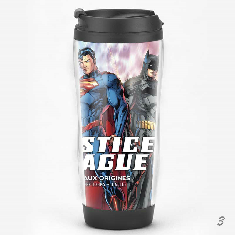Meiman Gift Justice League Copas de agua de doble capa con souvenirs de acero inoxidable