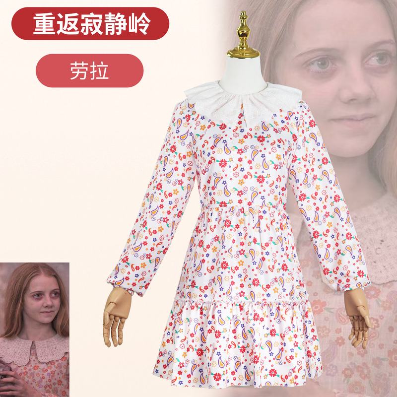Foreign Trade Silent Hill Laura Cosplay Costume Adult and Children Floral Dress Halloween Cosplay Outfit Foreign Trade Silent Hill Laura Cosplay Costume Adult and Children Floral Dress Halloween Cosplay Outfit