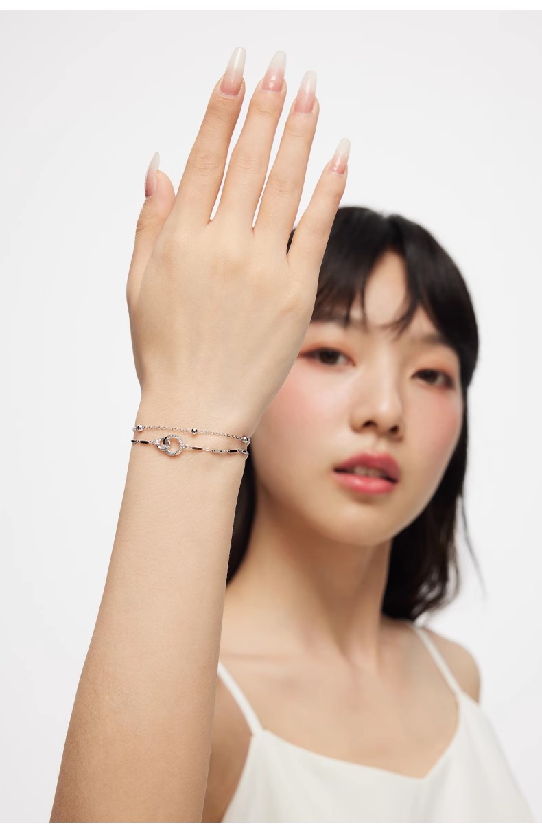1 Piece Quantity Holiday, Party, Street Occasion 925 Sterling Silver Bracelets Elegant