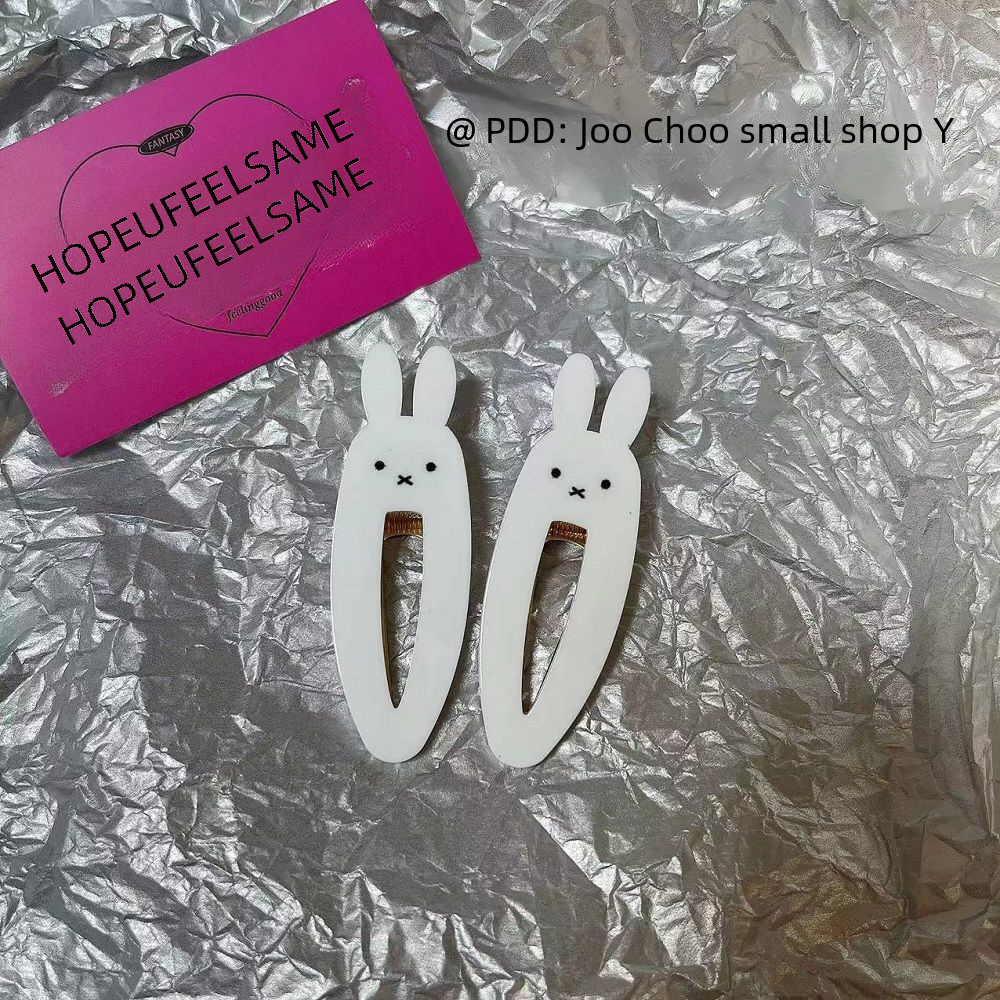 ins Carino Giapponese Nuovo Dolce Fresco Coniglio Forcina Frangia Clip Personalizzato Nicchia y2k Ragazza Studente Copricapo_voghion.com