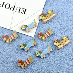 亚克力卡通双面浮雕 小狗串珠 diy发绳饰品 手机链包挂钥匙扣材料