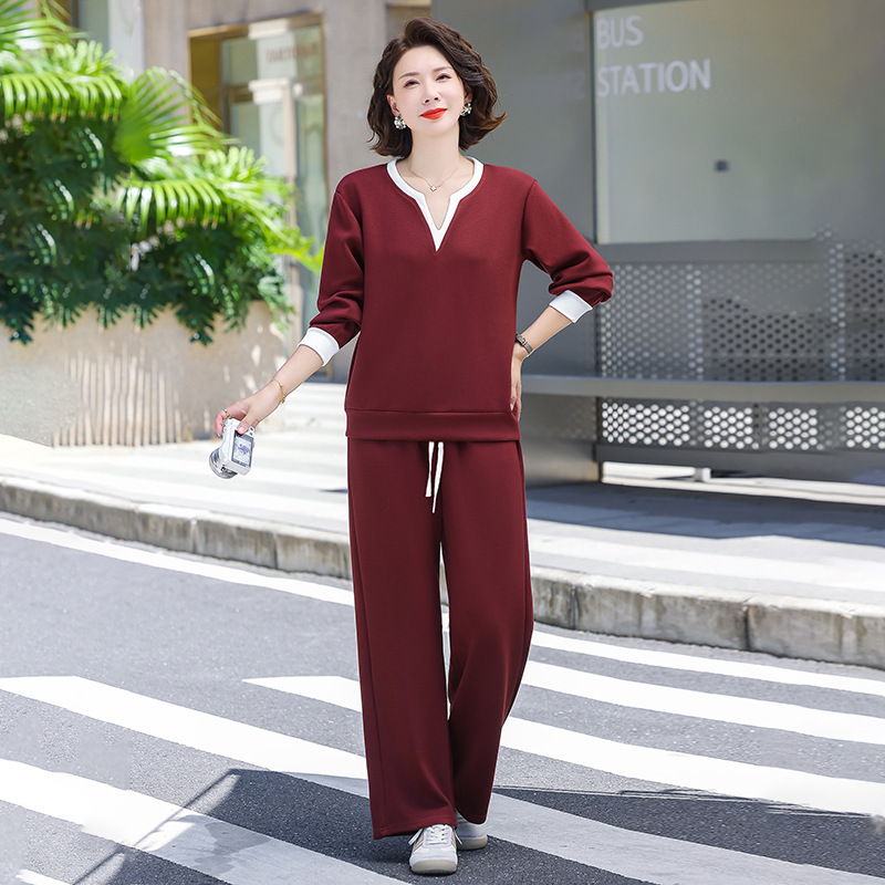 中老年人女装50岁60休闲套装2025新款妈妈秋装春秋季运动服两件套|undefined