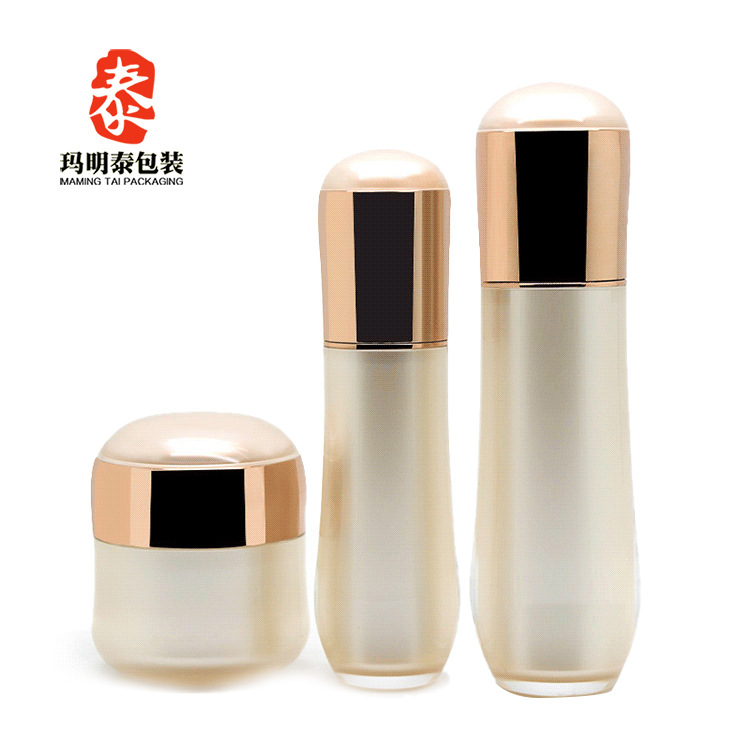 现货100ml 30ml乳液精华瓶精油瓶化妆品玻璃瓶小蛮腰膏霜瓶分装瓶