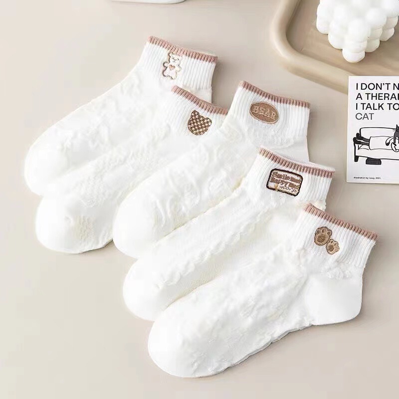 [New 3 pairs] Four seasons men's and women's invisible boat socks sports breathable sweat-absorbent socks Y160