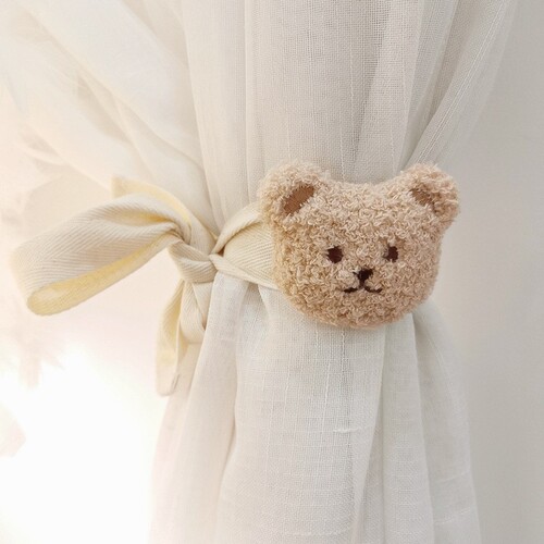 ins style bear baby room curtain straps decoration car sunshade drawstring straps mosquito net straps straps
