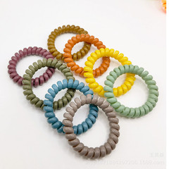 Colorful telephone wire hair tie hair loop bracelet for girls hair tie accessories headwear Yiwu street vendor foreign trade wholesale