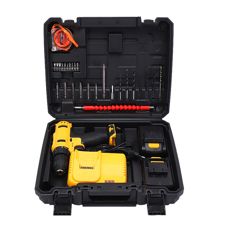 Conjunto de combinación de herramientas de hardware de 35 piezas para trabajar la madera Caja de Herramientas manual batería de litio traje de taladro eléctrico destornillador eléctrico