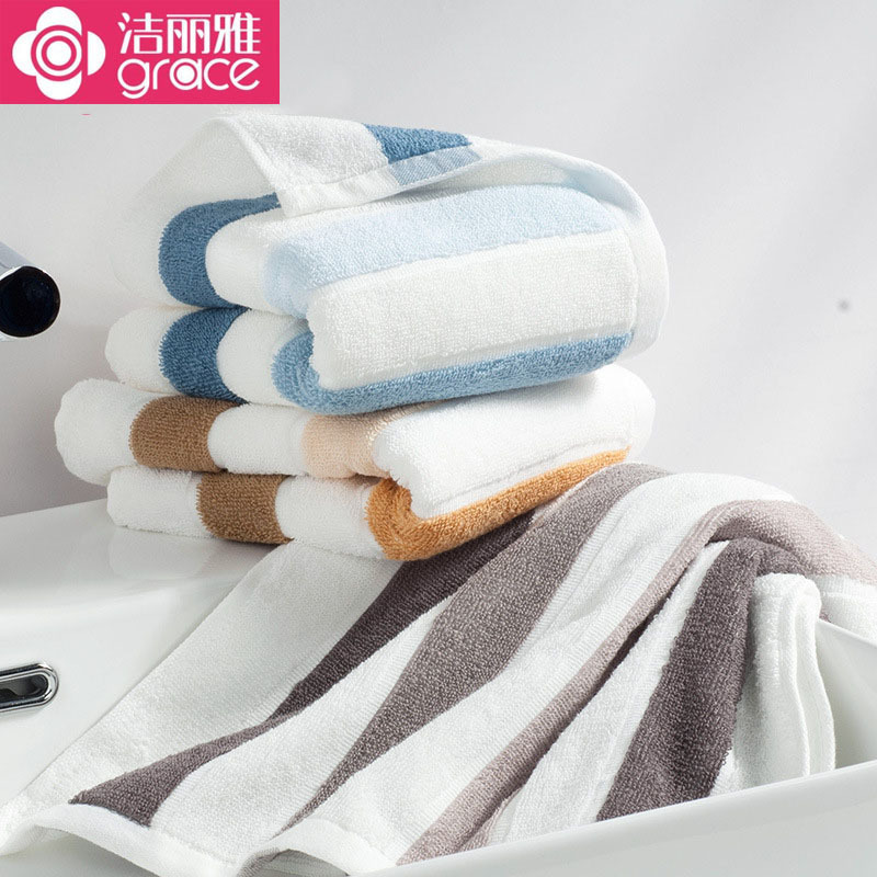 Jieliya cotton towel men's sports fitness running sweat towel dark lengthened towel cotton wholesale