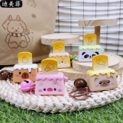 クリエイティブ新商品カピバラのパンマシンシリーズアニメかわいいパンダのキーホルダートーストのキーホルダー