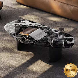 大理石茶几客厅水滴高档茶桌大理石2025奢石轻奢高级感茶几