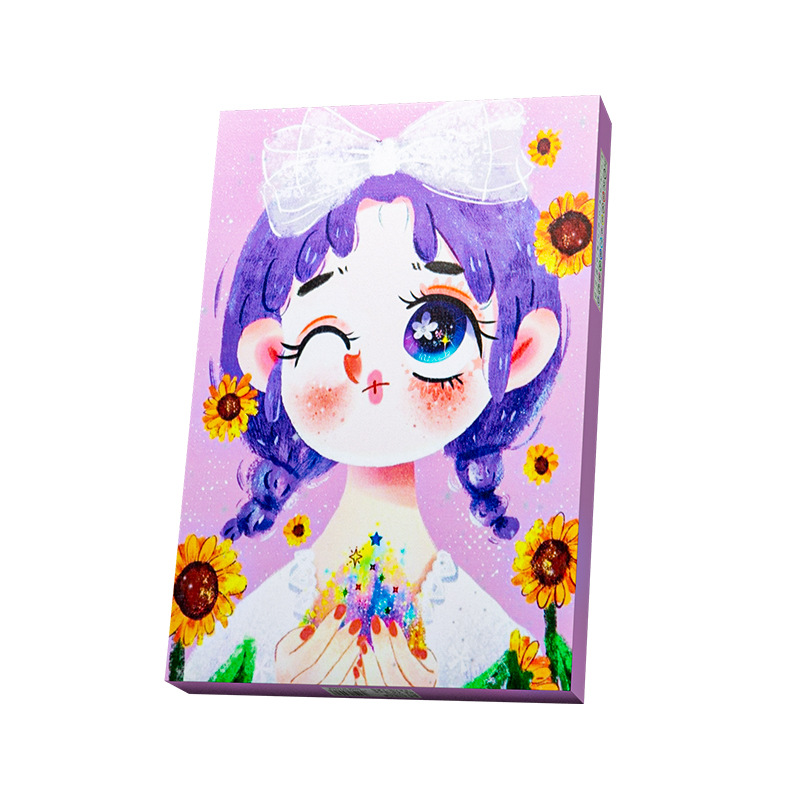 Diseño original transfronterizo nueva luz y sombra princesa de cuento de hadas pegatinas de diamante 5D DIY con marcos de tamaño brillante pintura de diamante