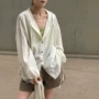 中长款凉爽轻薄连帽衬衫