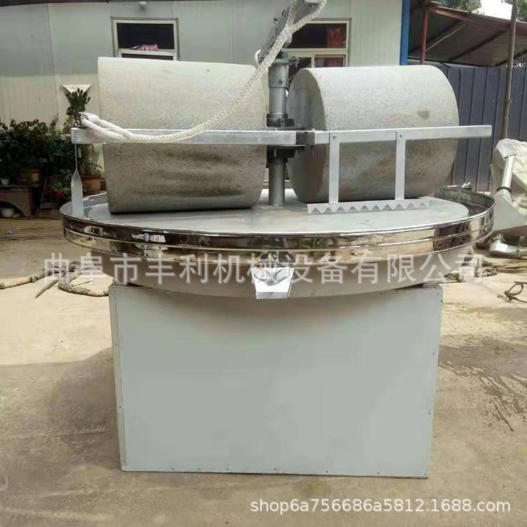 电动石碾碾谷子机器  糯米粉碾磨石碾机 辣椒酱韭菜花石磨设备