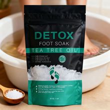 跨境批发泡脚浴盐植物精油薄荷镁盐足部清洁护理泻盐袋装OEM定制