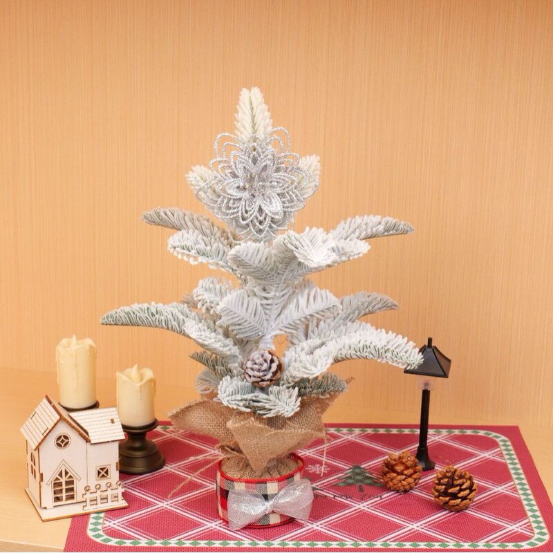小さなクリスマスツリーホームミニデスクトップ装飾品スノーフレーク雰囲気クリスマス装飾シミュレーション小道具メーカー卸売|undefined