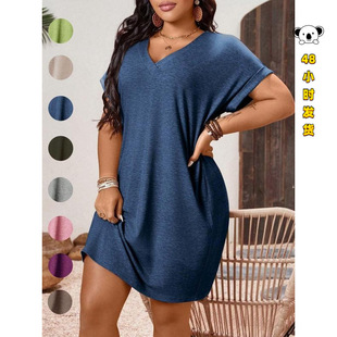 C 14422 Women Daily Commute T-Shirt Dress LooseT���B��ȹ
