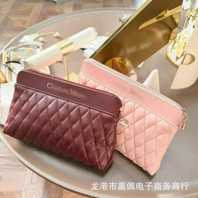 Ct Surplus Goods Diamond-Patterned Zipper Clutch Bag Direct Export Hot-Selling Coin Purse Women's Bag Storage Pouch
