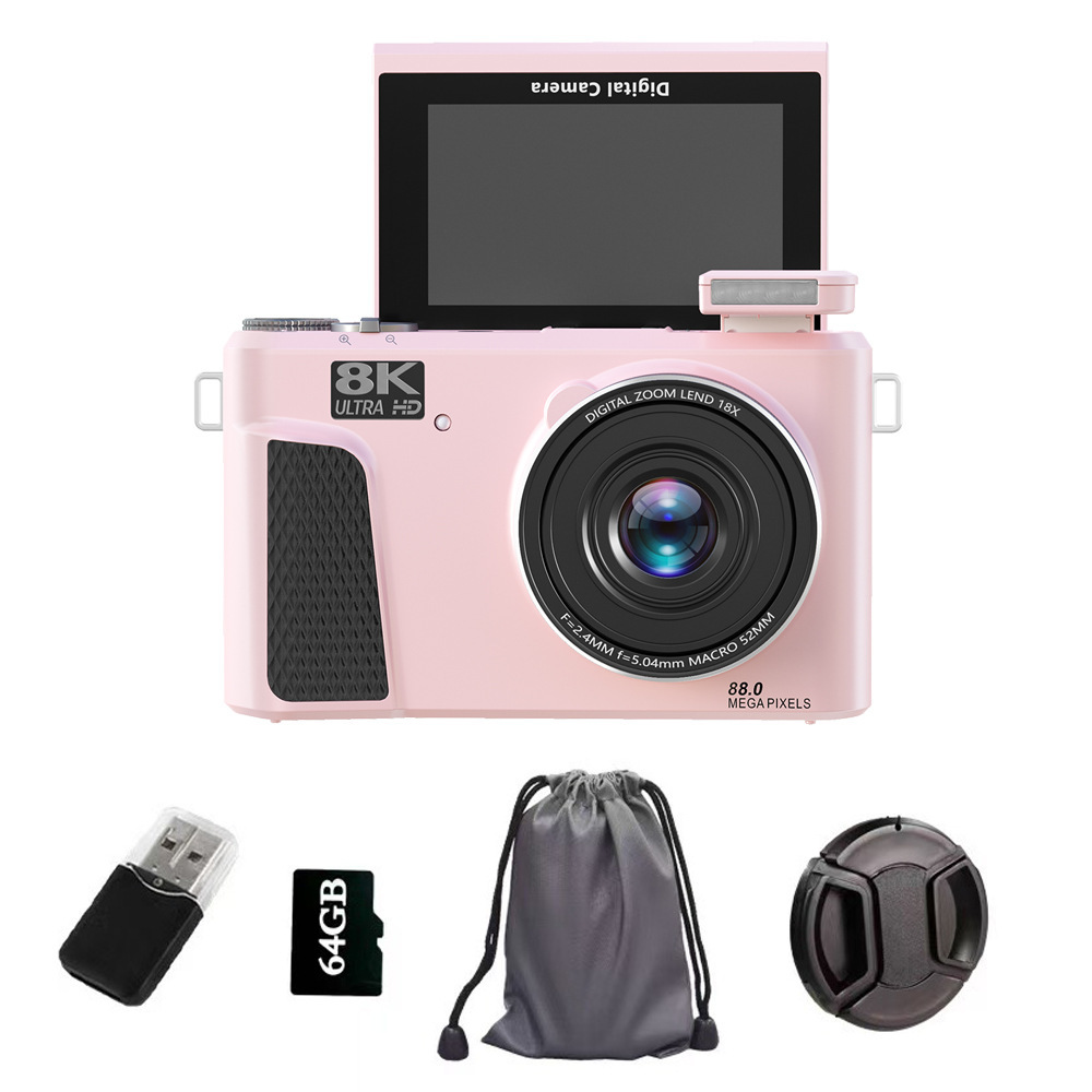 Nuevas cámaras digitales transfronterizas de 8k micro-single 3 pulgadas de pantalla de flip party estudiantil selfie cámara wifi CCD HD
