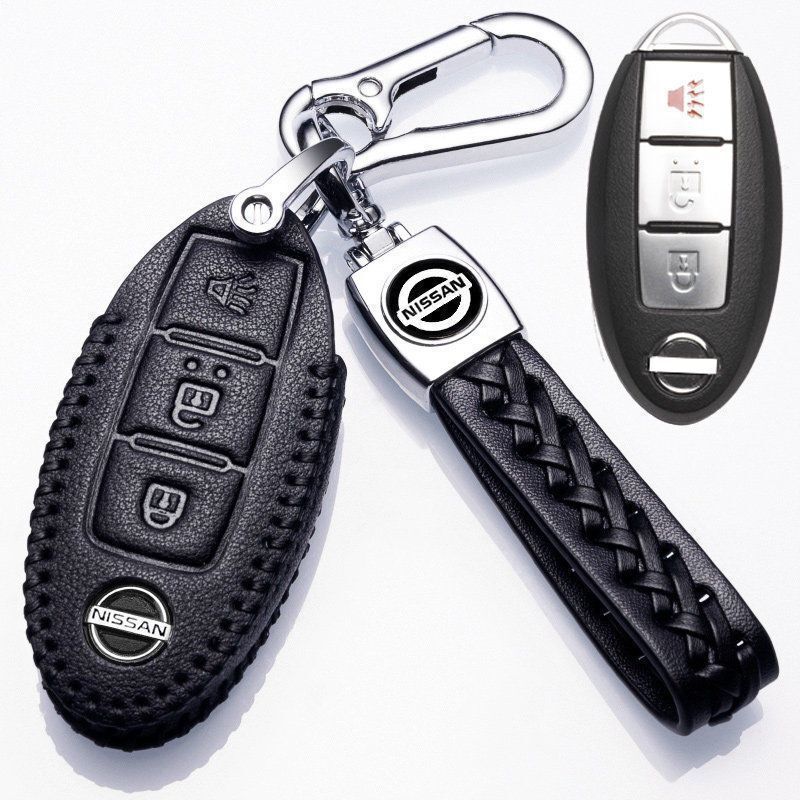 Special 2022 Nissan Qijun Key Case Genuine Leather 21 Dongfeng Nissan Car Key Protection Bag Buckle for Men and Women