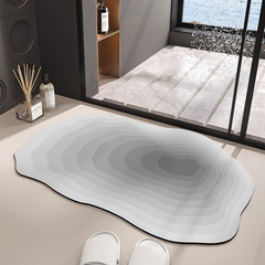 高級感漸變灰浴室吸水易干腳墊衛生間硅藻泥地墊家用易打理吸水墊