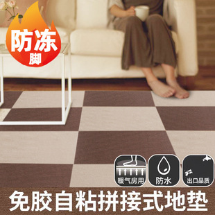 Modern Simple Splicing Carpet Thickened Self-Adhesive Bedroom Living Room Stain-Resistant Washable Home Full-Cover Nordic Style