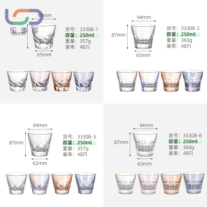 Glass wineglass for whiskey, creative capacious glass set
