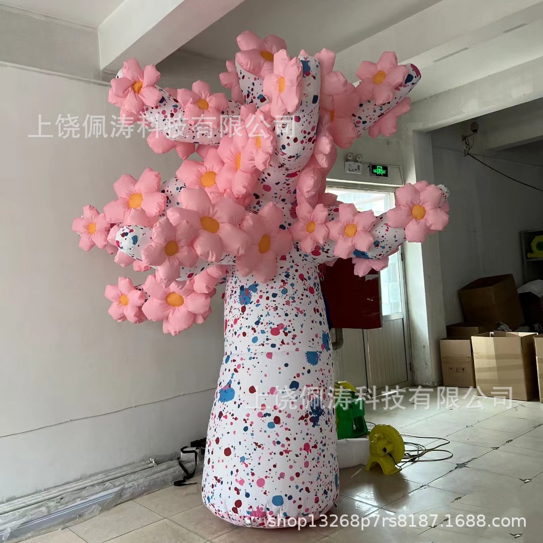 充气花朵气模卡通定制春天商场中庭悬挂美陈景区网红打卡艺术装置
