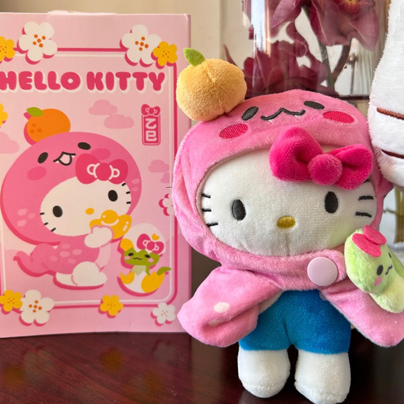 三丽鸥蛇年Hellokitty公仔挂件毛绒玩具可爱百搭KT猫包包挂饰玩偶|undefined