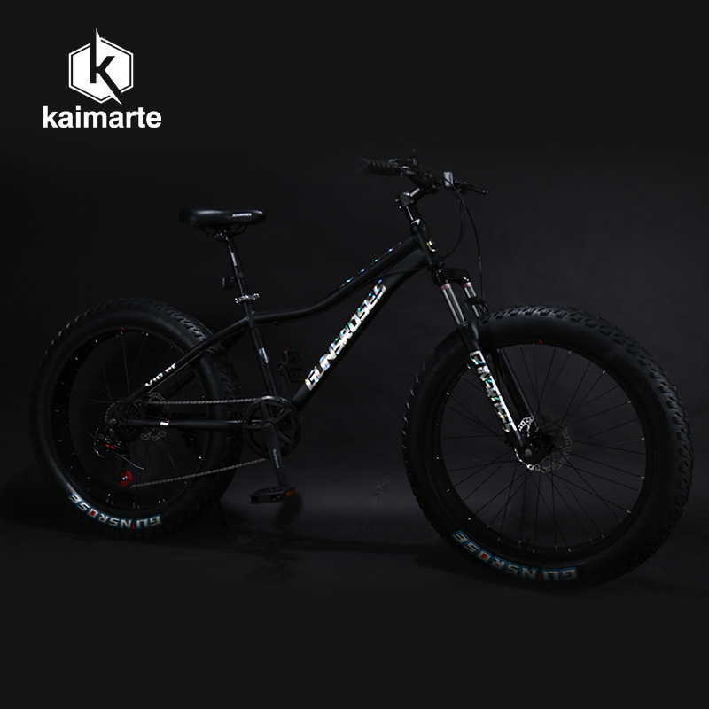 Venta al por mayor de hombres y mujeres de 26 pulgadas de nieve engrosada neumático gordo bicicleta de montaña de velocidad variable amortiguador todoterreno ATV estudiante adulto