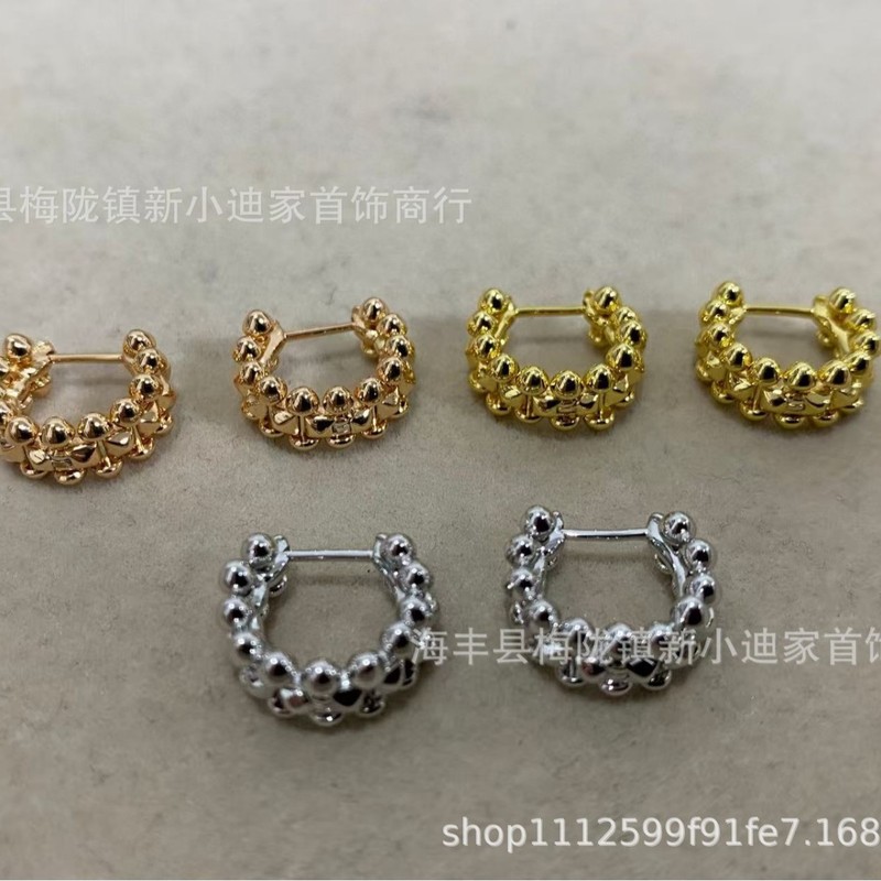 精工V金高质量新款卡家柳钉小号耳环女高级感轻奢百搭耳扣耳饰|undefined