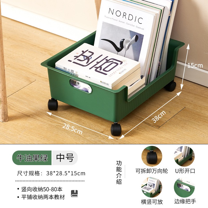 Estudiante libro merienda gabinete de almacenamiento rack de almacenamiento dormitorio Mesa mochila estación polea carro móvil con ruedas