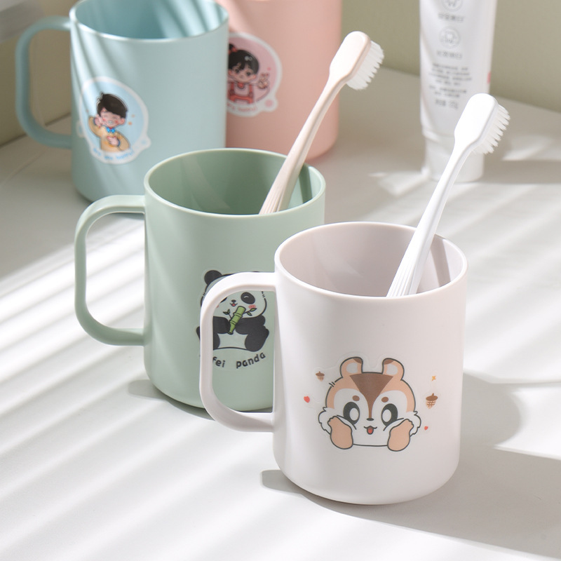 洗漱杯子刷牙杯三口之家套装漱口杯家用简约情侣一对创意宿舍牙缸