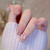 Three dimensional nail stickers from pearl, fake nails for manicure, ready-made product, wholesale