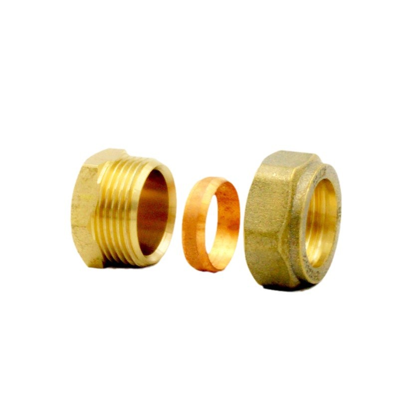 DZR latón manga de la tarjeta codo alambre interior alambre exterior tee codo directo manga de la tarjeta Válvula de conexión de tubería de cobre
