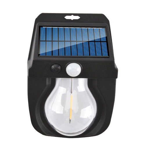 Outdoor Solar Small House Light Sensor Tungsten Filament Warm Light Wall Lamp Courtyard Villa Garden Waterproof House Wall Lamp
