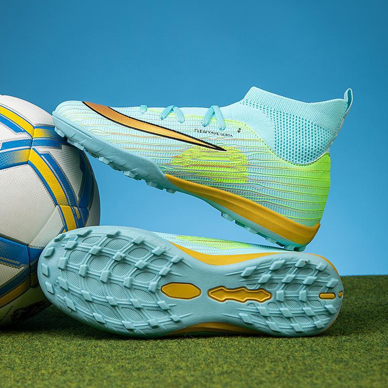 Zapatillas de Fútbol de Caña Alta para Niños de Cuero Artificial y TPR para Césped Artificial image 7
