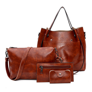 2020 new versatile four-piece women's bag simple handbag fashion large capacity shoulder messenger bag wholesale foreign trade