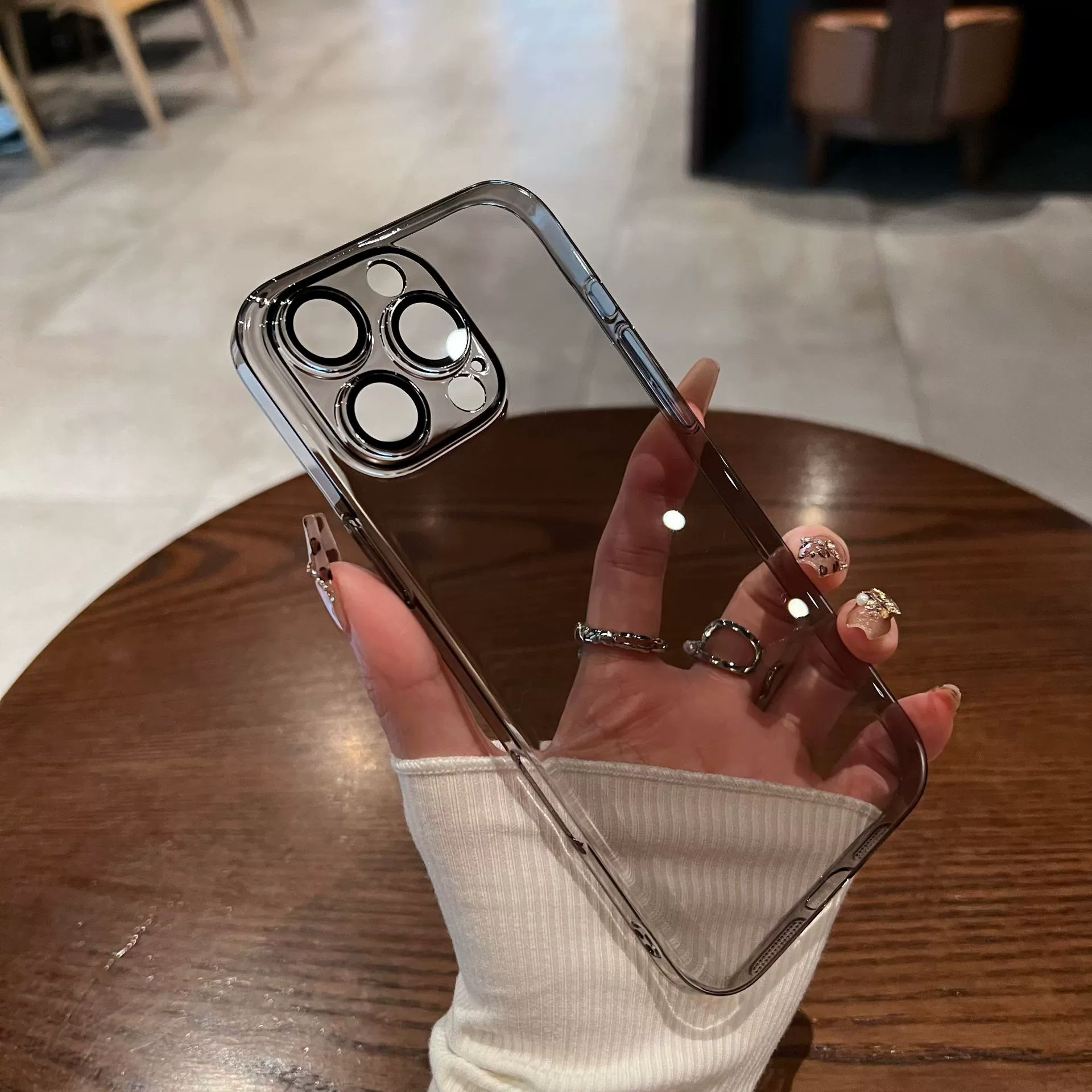 Apple, прозрачный совместимый чехол для телефона, защита линзы, защитный чехол, 16 Pro Max, простой и элегантный дизайн, защита от падений