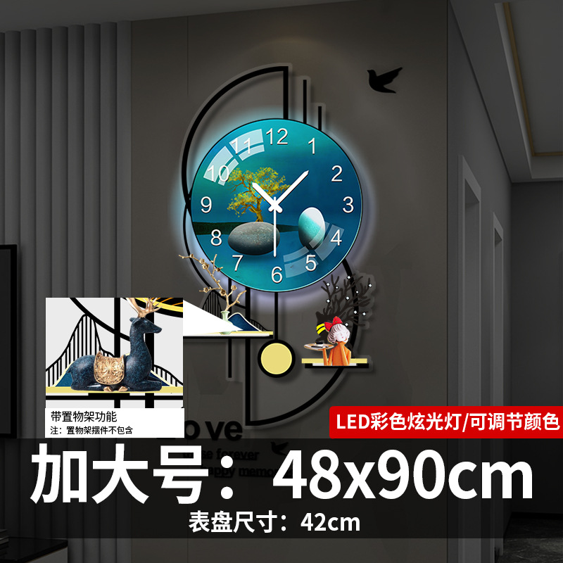 Reloj de arte, reloj, reloj de pared, sala de estar, hogar, moda, decoración de lujo ligero nórdico creativo, reloj simple, reloj de cuarzo en la pared