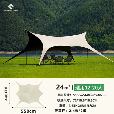 rainproof sunscreen butterfly octagonal – Avtomobil yan çətirləri - full-blackout-vinyl-octagonal-canopy-12-20-2-canopy-poles-full-blackout-thickened-vinyl-300d-oxford-cloth