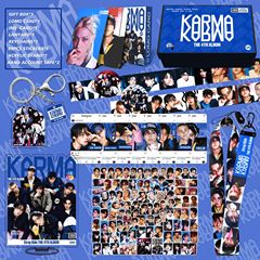 StrayKids礼盒 正规专辑KARMA周边韩知城立牌贴纸小卡挂绳套装